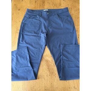 TASC Pants Performance Tailored Fit Chino Pants Blue Gray Men Size 38x32